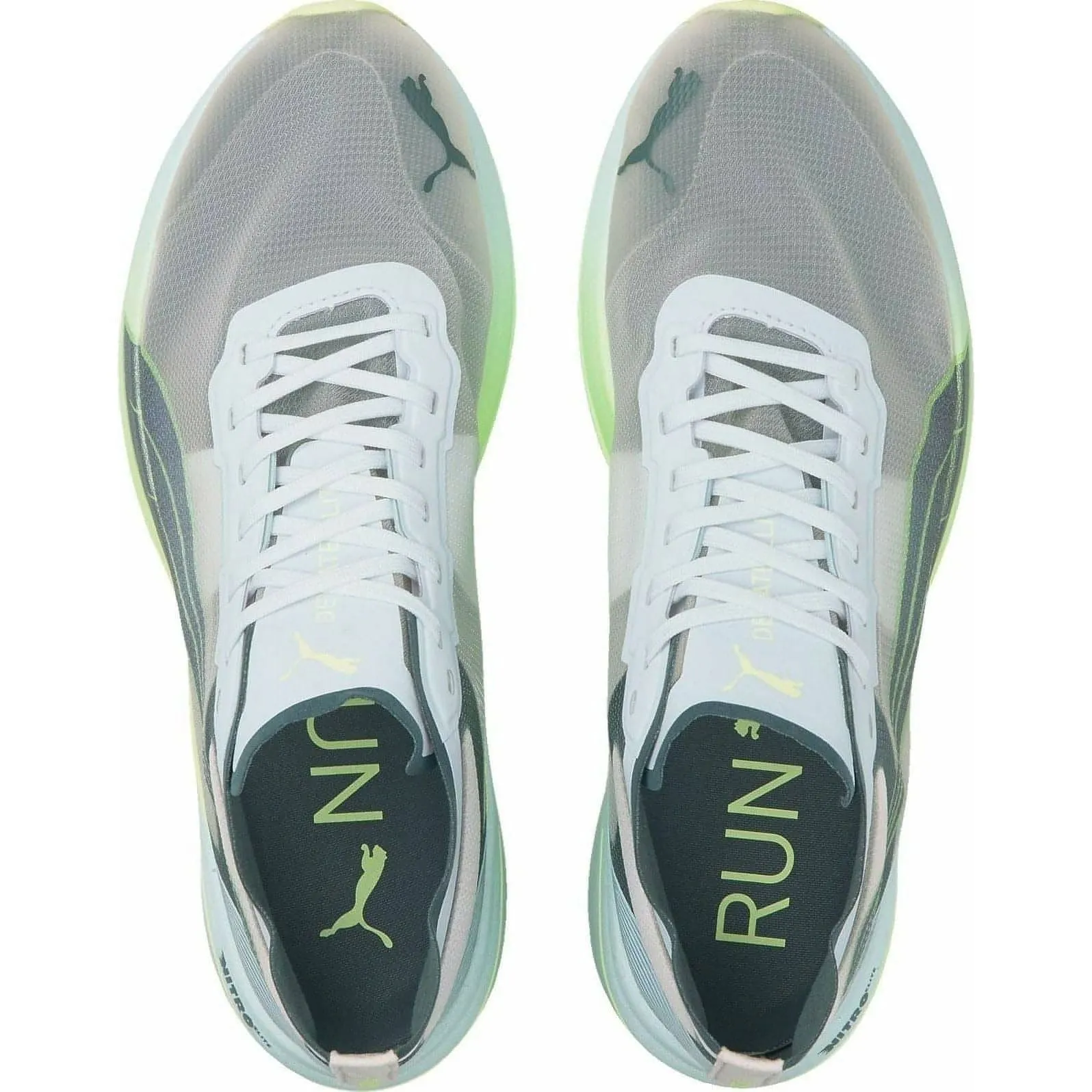 Chaussures de course Puma Deviate Nitro Elite Racer pour homme - Blanc