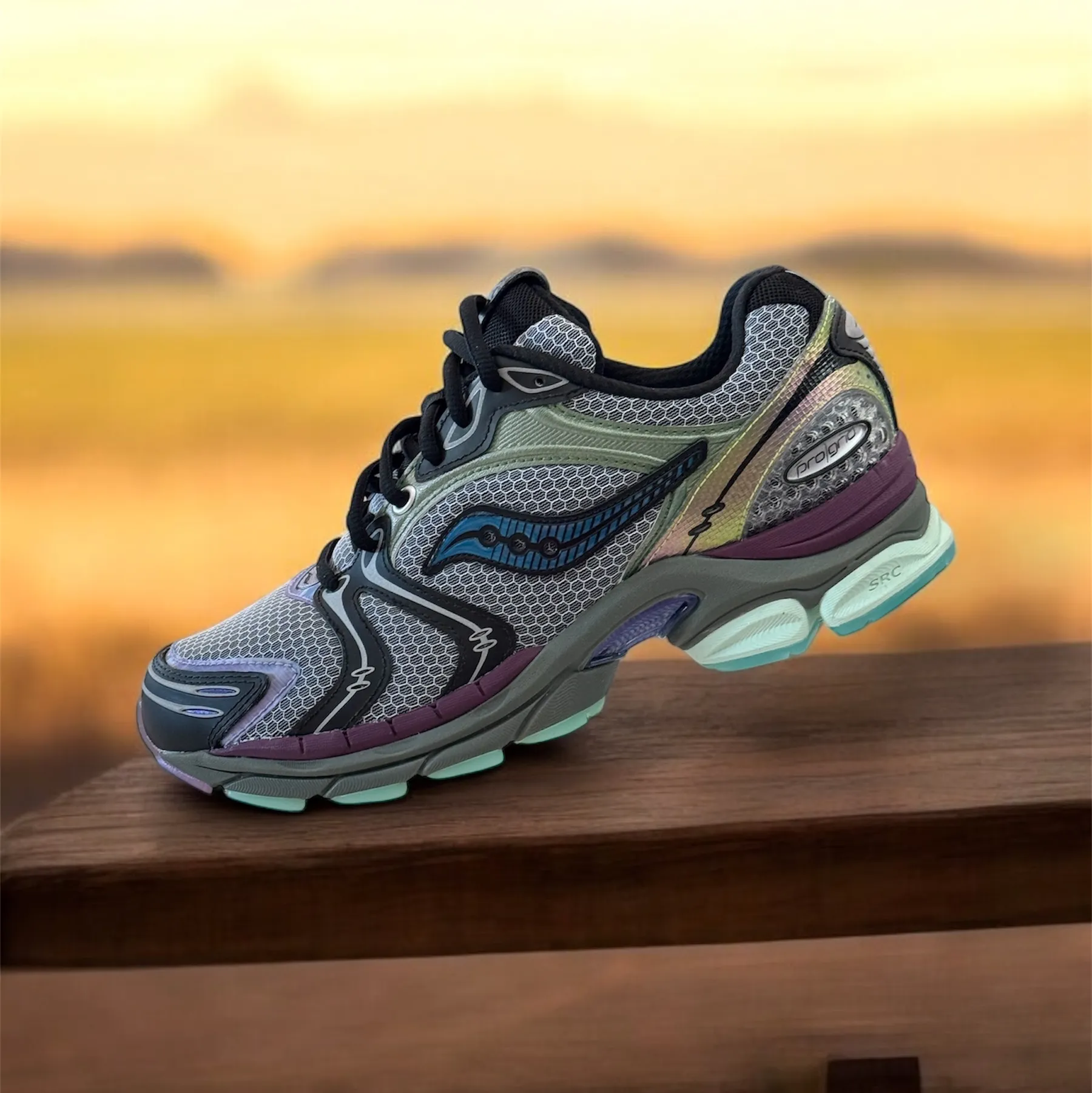 Chaussures Saucony Saucony Hommes Progrid Triumph 4 S70838-3 Marine Holographique