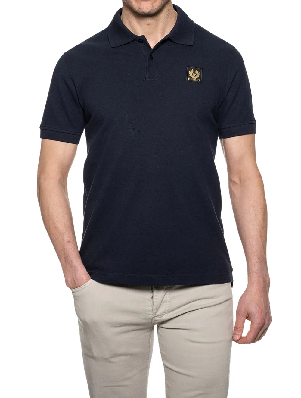 Polo à manches courtes avec patch marine