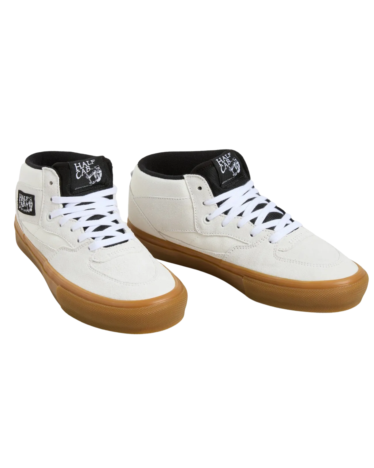 Chaussures Skate Half Cab en Blanc Antique & Gomme