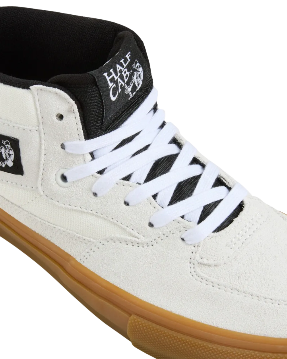 Chaussures Skate Half Cab en Blanc Antique & Gomme
