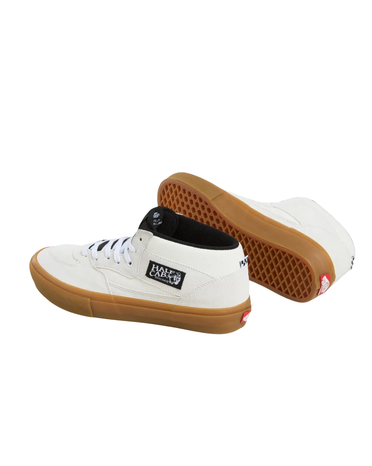 Chaussures Skate Half Cab en Blanc Antique & Gomme