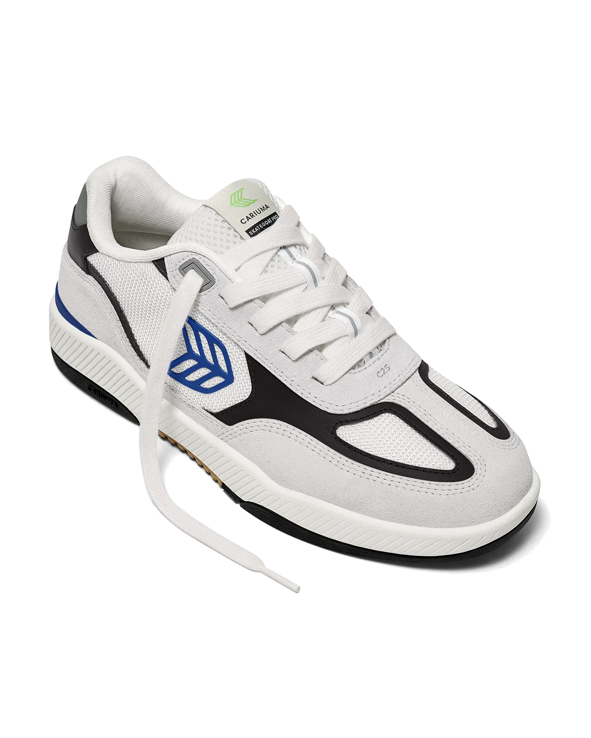 Chaussures Skategoat C25 en Blanc Fumé, Noir & Bleu
