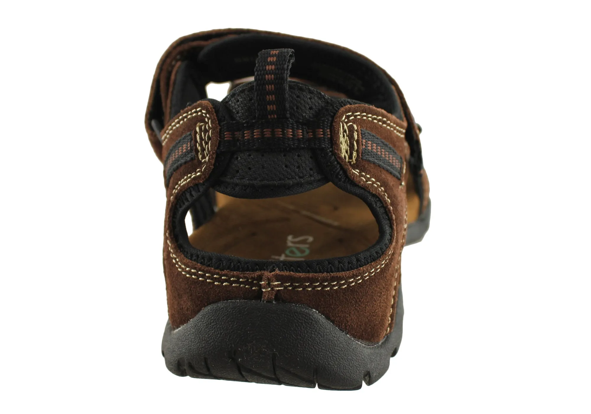 Sandales confortables en cuir pour hommes Slatters Broome II avec brides réglables - Chaussures Slatters