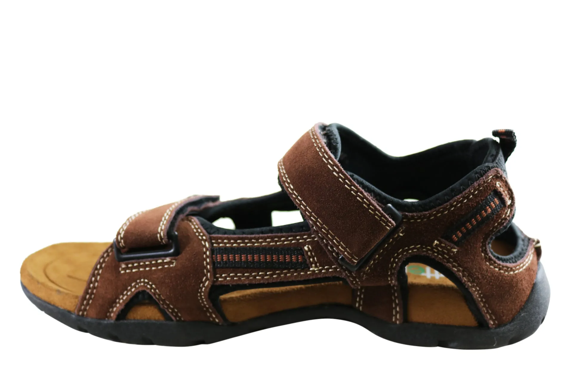 Sandales confortables en cuir pour hommes Slatters Broome II avec brides réglables - Chaussures Slatters
