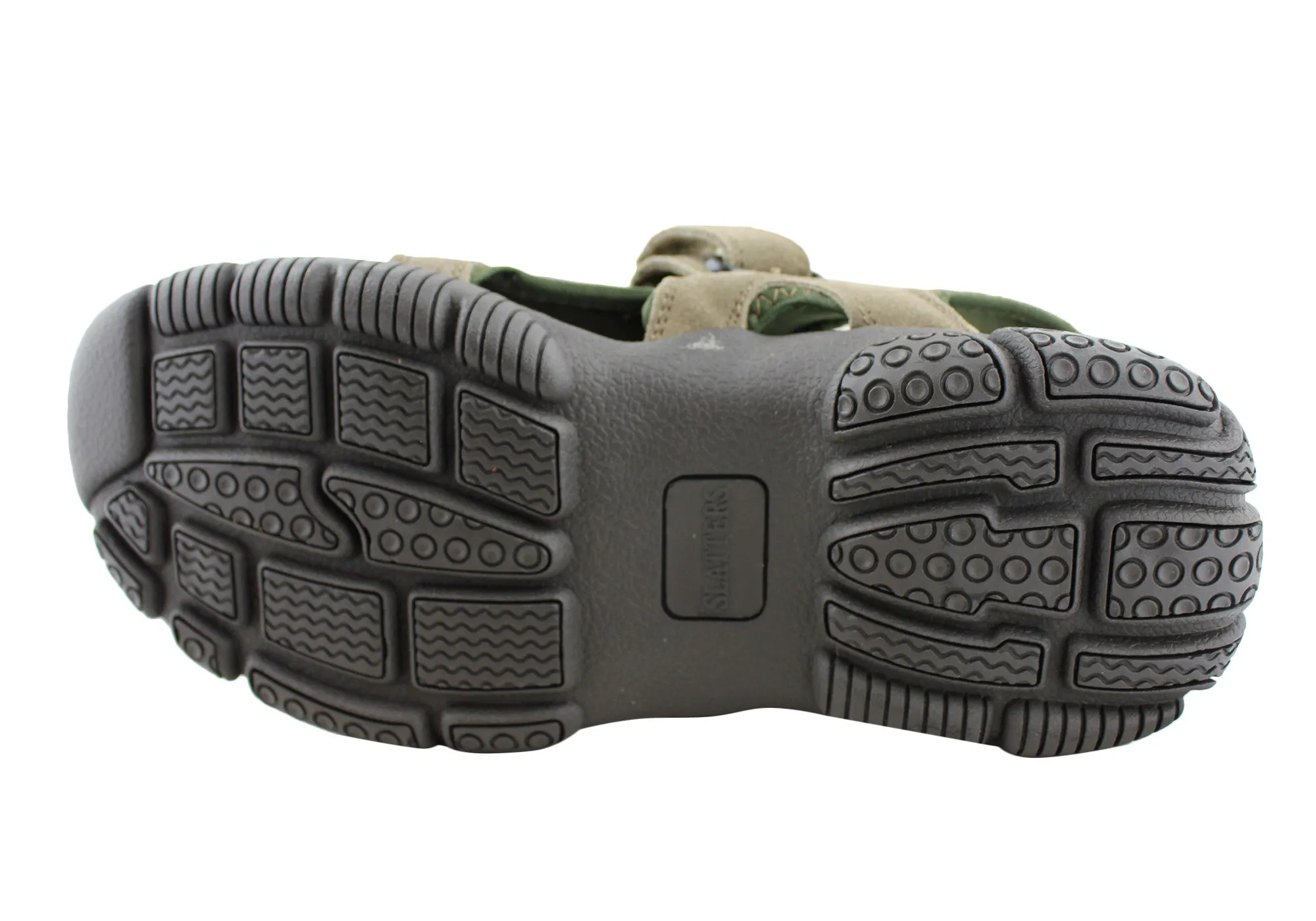 Sandales confortables en cuir pour hommes Slatters Broome II avec brides réglables - Chaussures Slatters