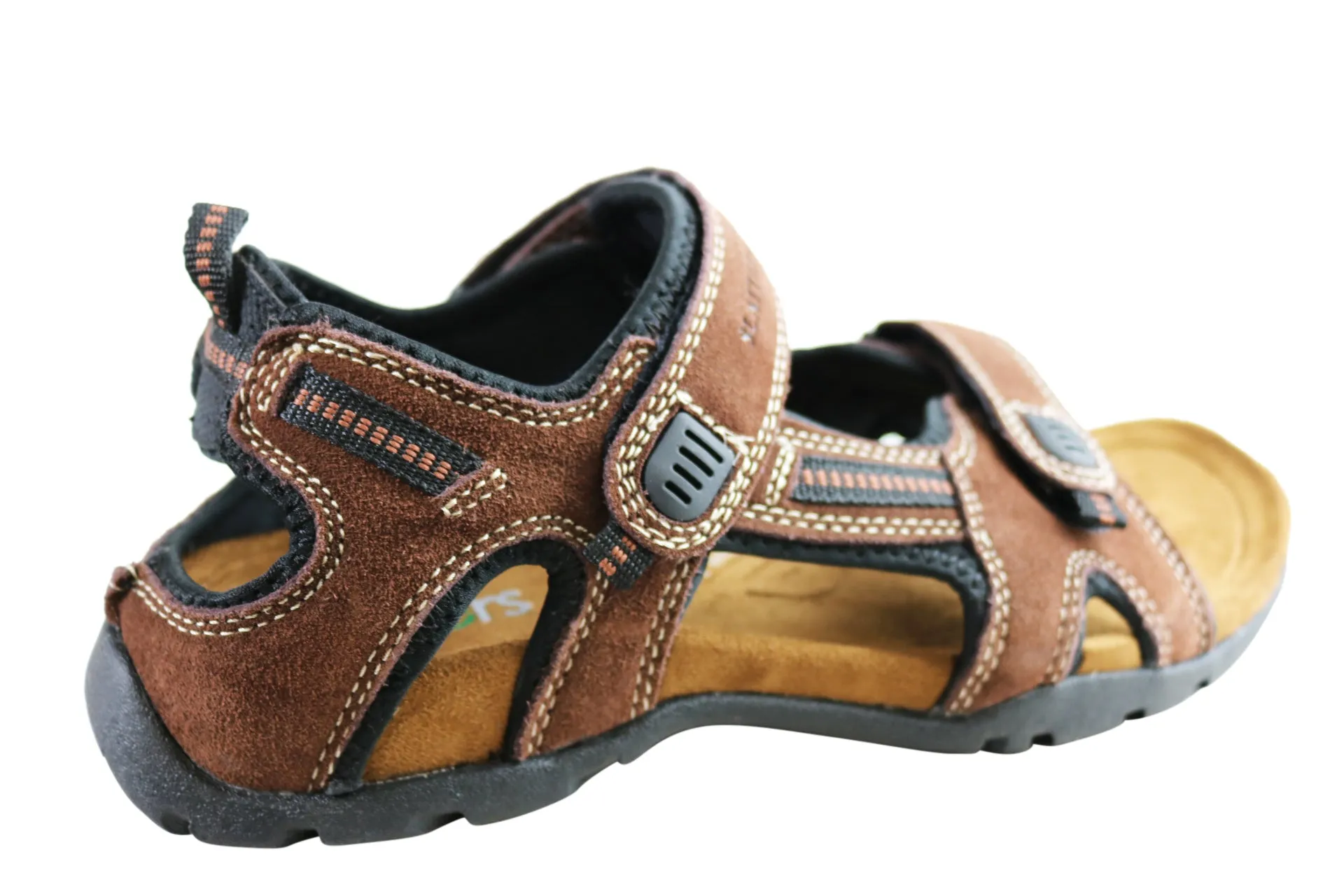 Sandales confortables en cuir pour hommes Slatters Broome II avec brides réglables - Chaussures Slatters