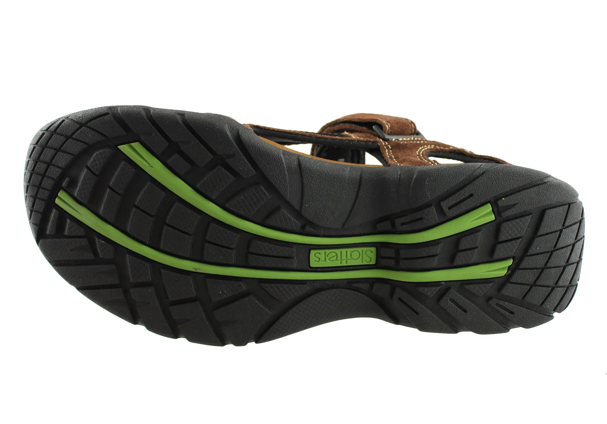 Sandales confortables en cuir pour hommes Slatters Broome II avec brides réglables - Chaussures Slatters