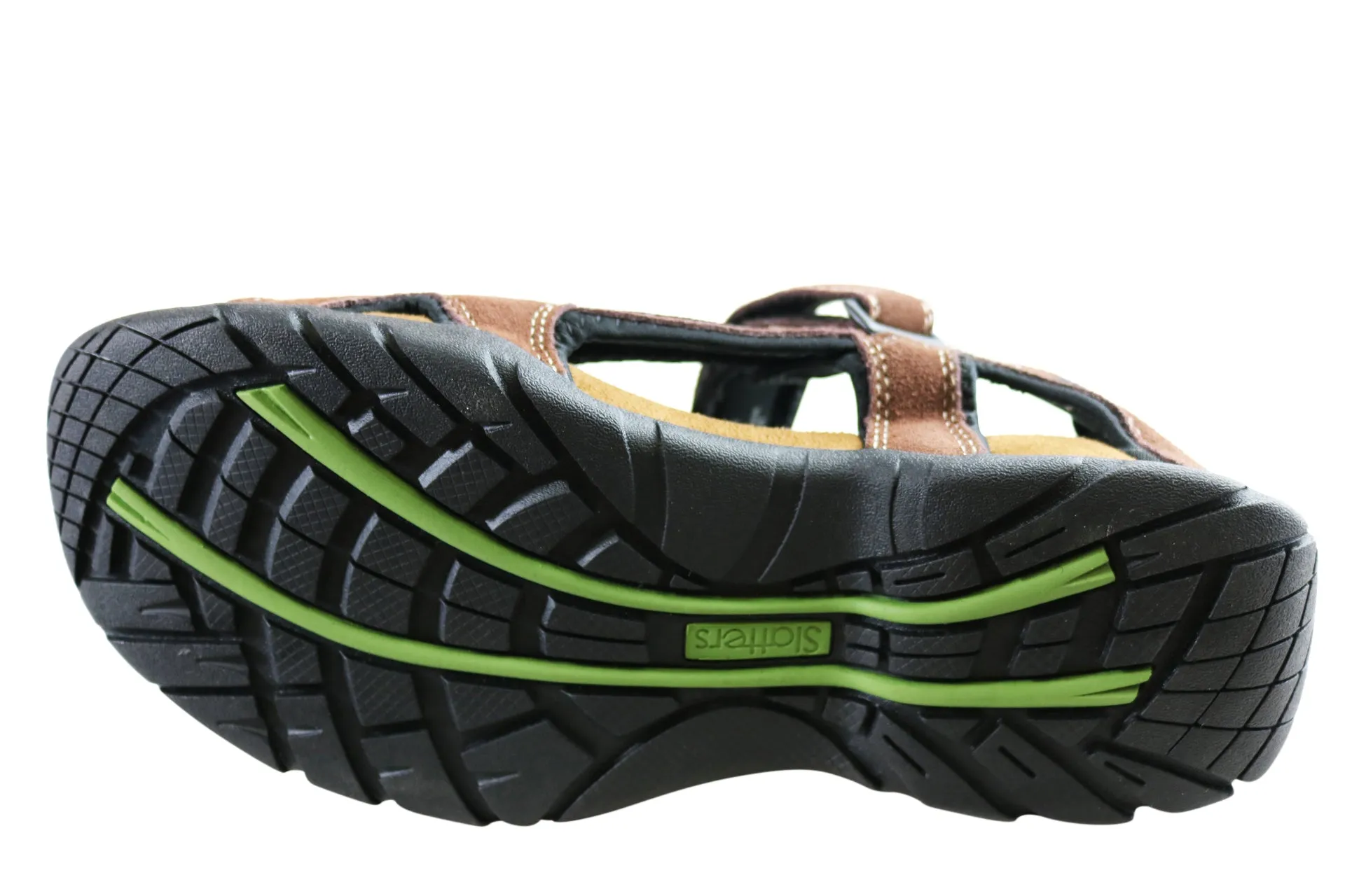 Sandales confortables en cuir pour hommes Slatters Broome II avec brides réglables - Chaussures Slatters