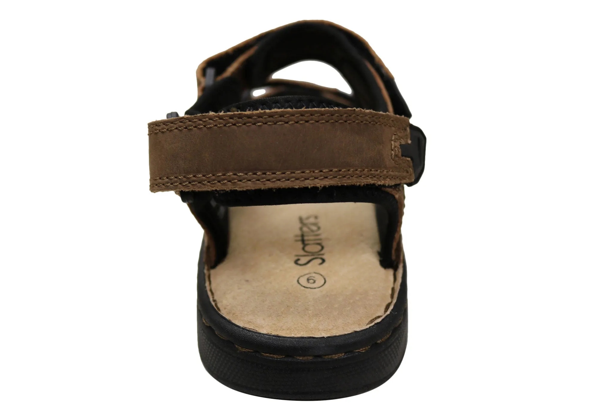Sandales en cuir confortables et ajustables pour hommes Slatters Kingsmen - Chaussures Slatters