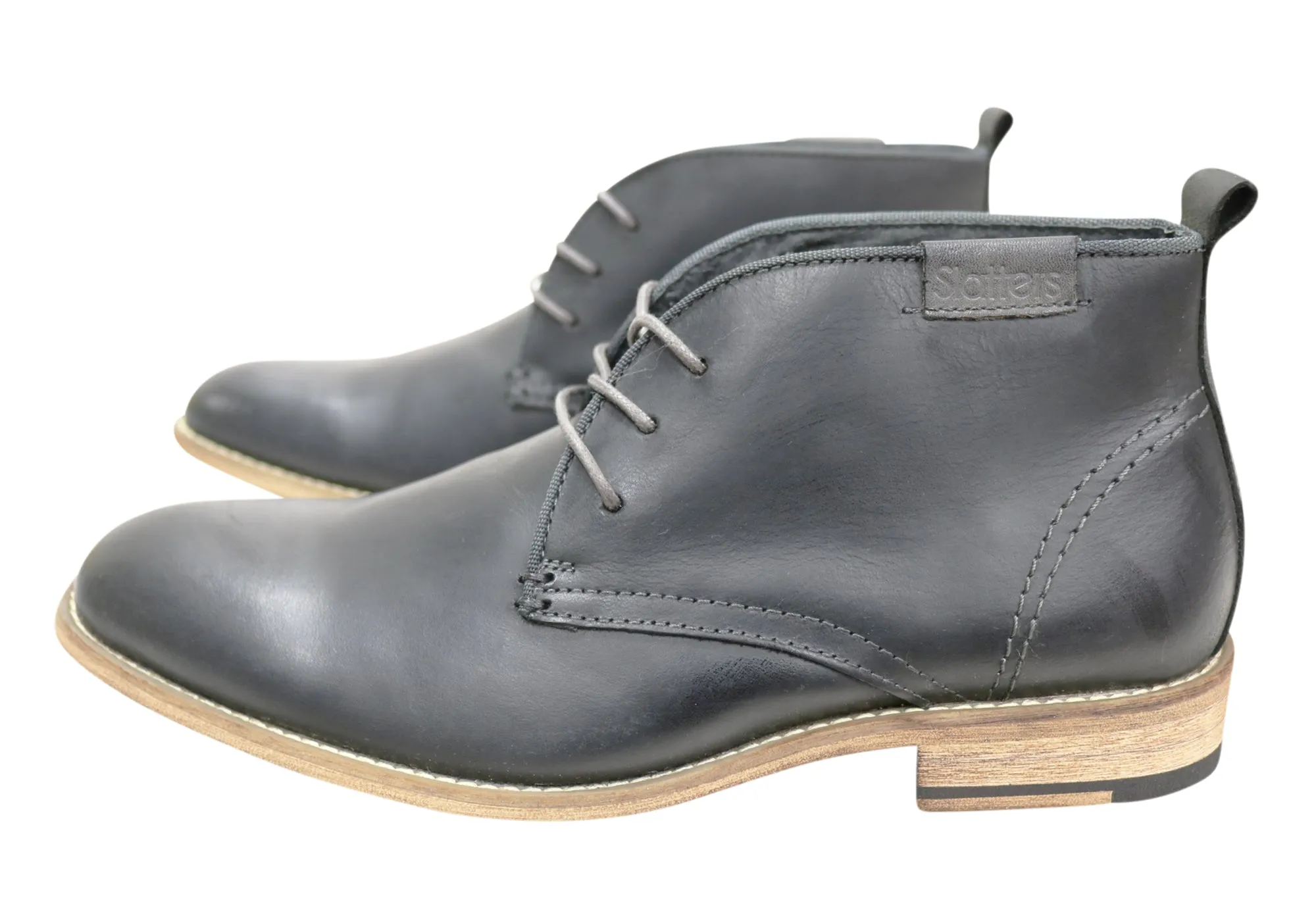 Bottes habillées en cuir à lacets pour hommes Slatters Nevada - Chaussures Slatters