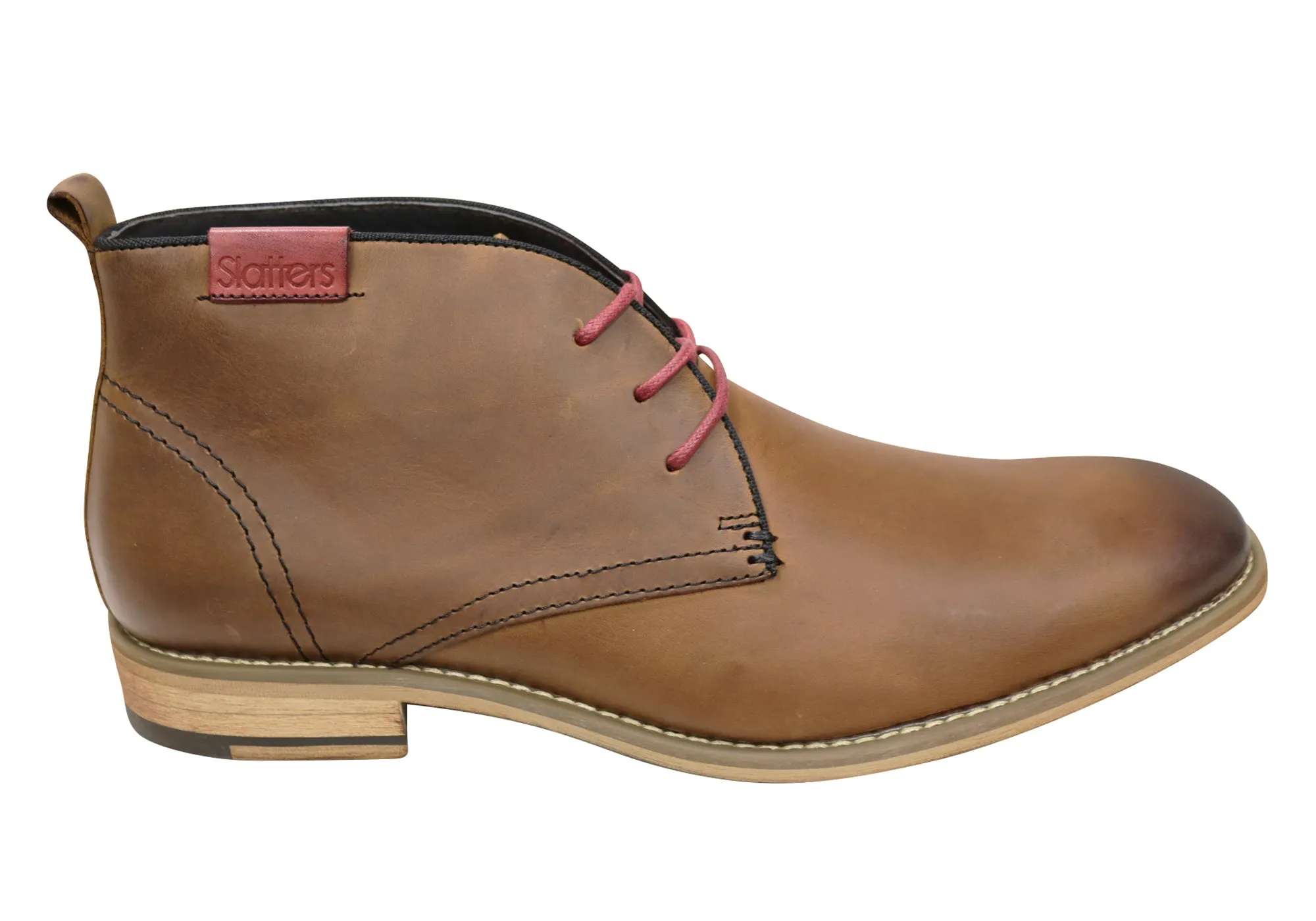 Bottes habillées en cuir à lacets pour hommes Slatters Nevada - Chaussures Slatters