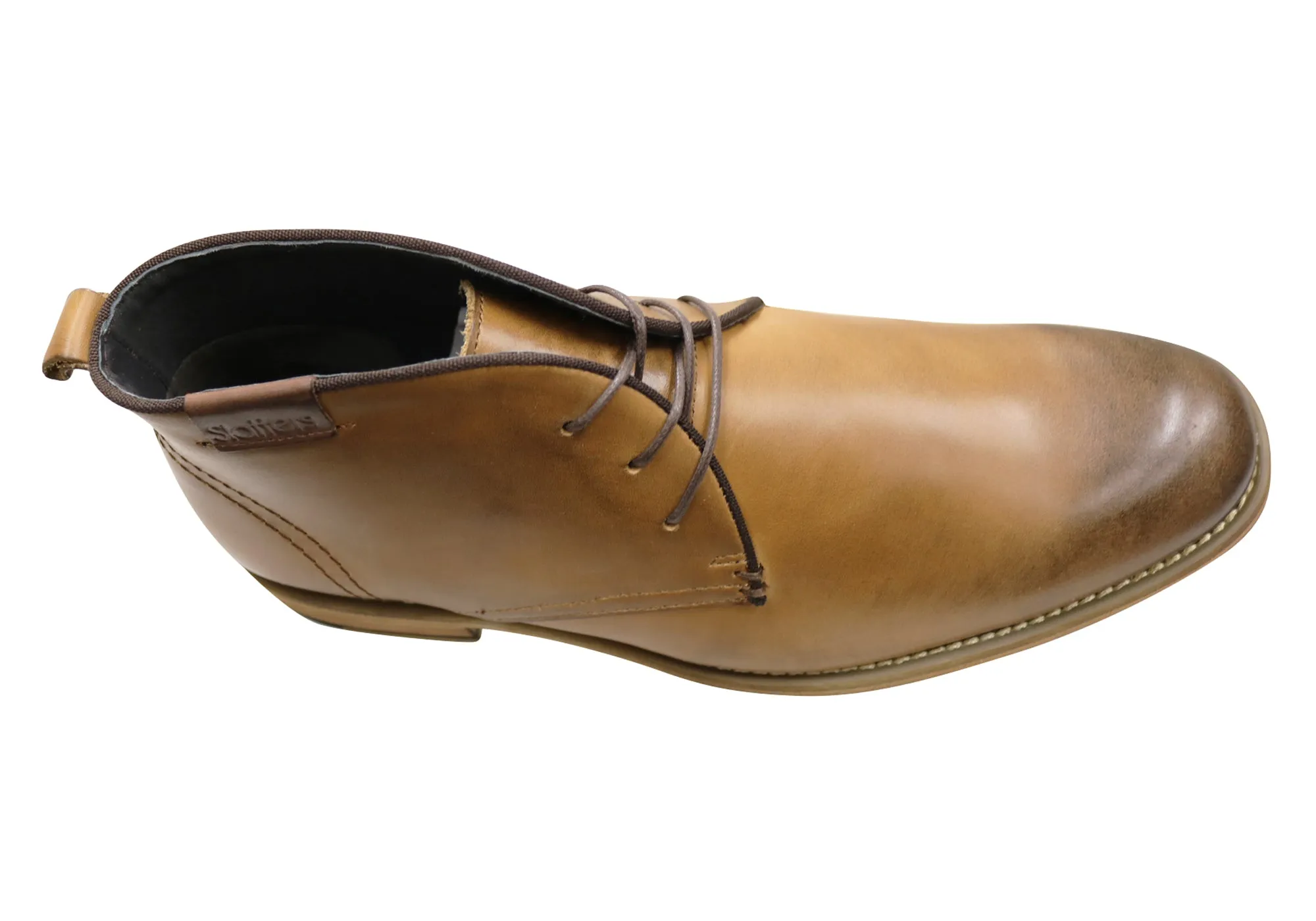 Bottes habillées en cuir à lacets pour hommes Slatters Nevada - Chaussures Slatters