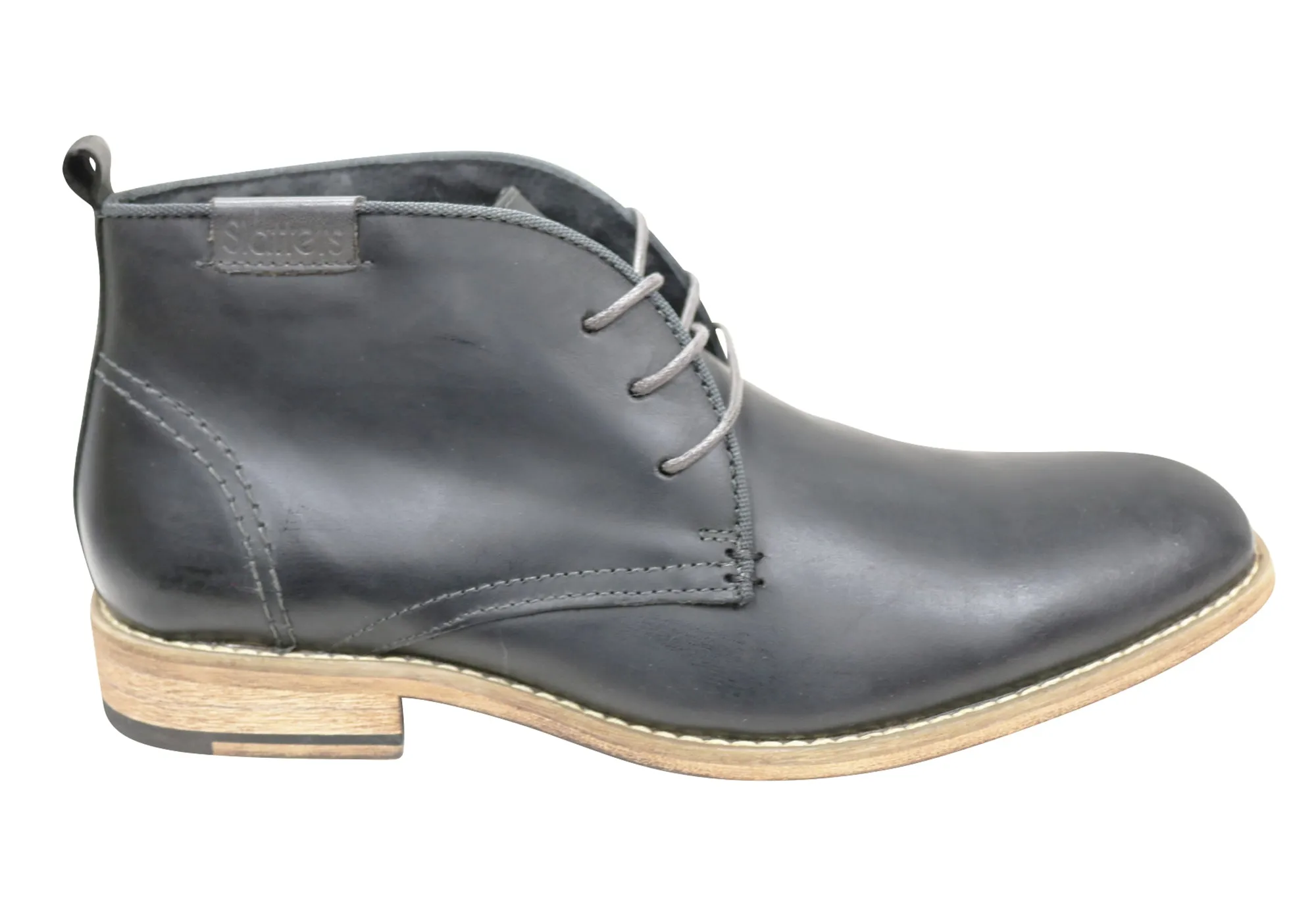 Bottes habillées en cuir à lacets pour hommes Slatters Nevada - Chaussures Slatters