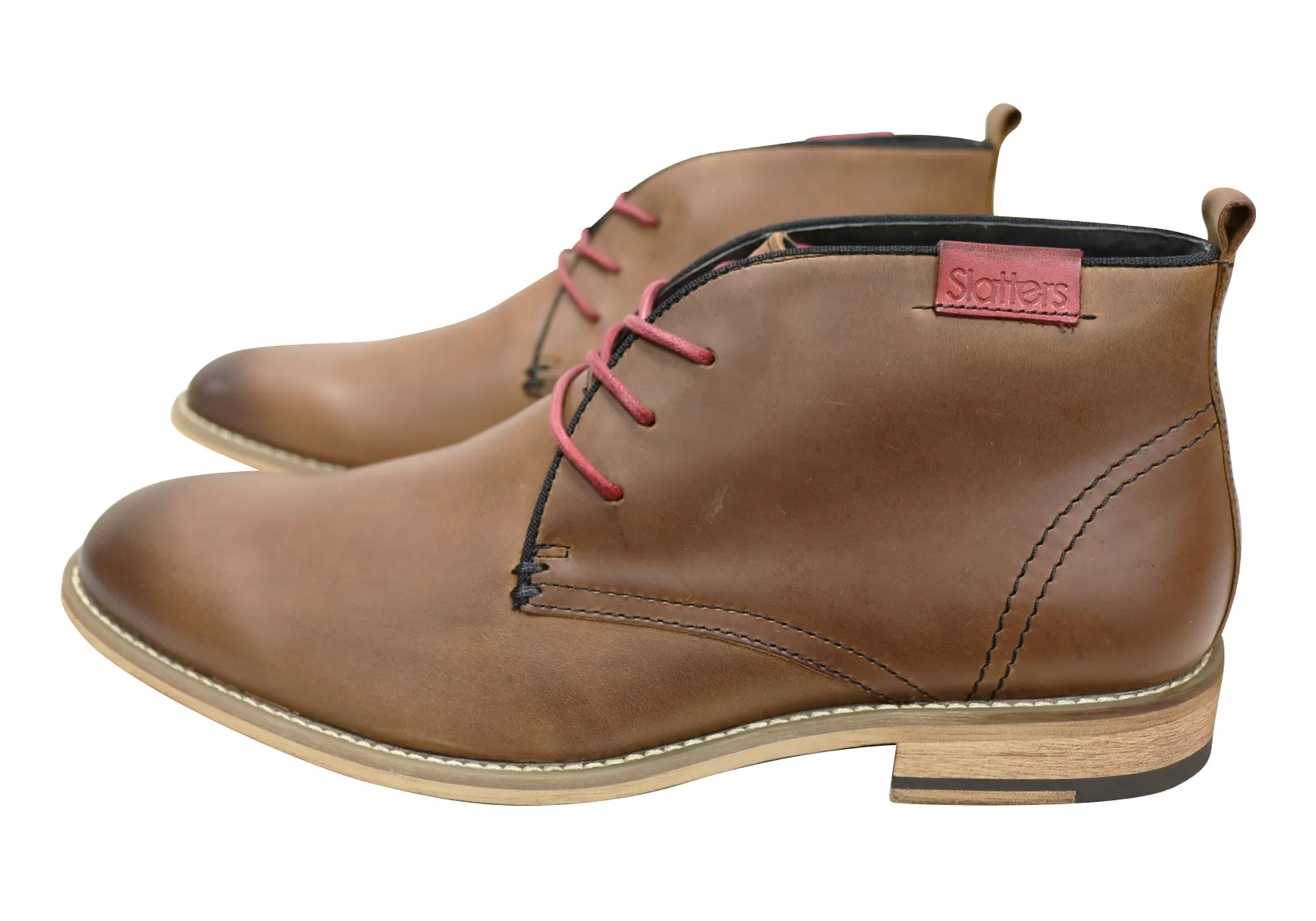 Bottes habillées en cuir à lacets pour hommes Slatters Nevada - Chaussures Slatters