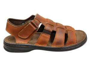 Slatters Tropic Mens Comfortable Leather Sandals Slatters Shoes