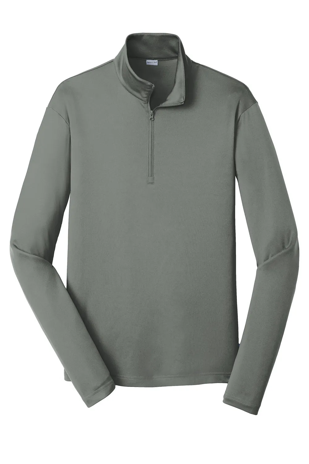 Sport-Tek Sweat-shirt Homme Compétiteur à Évacuation d'Humidité 1/4 Zip - Gris Béton