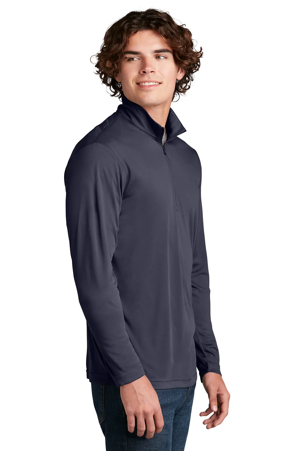 Sport-Tek Sweat-shirt à 1/4 de zip pour homme évacuant l'humidité Competitor - Bleu marine véritable