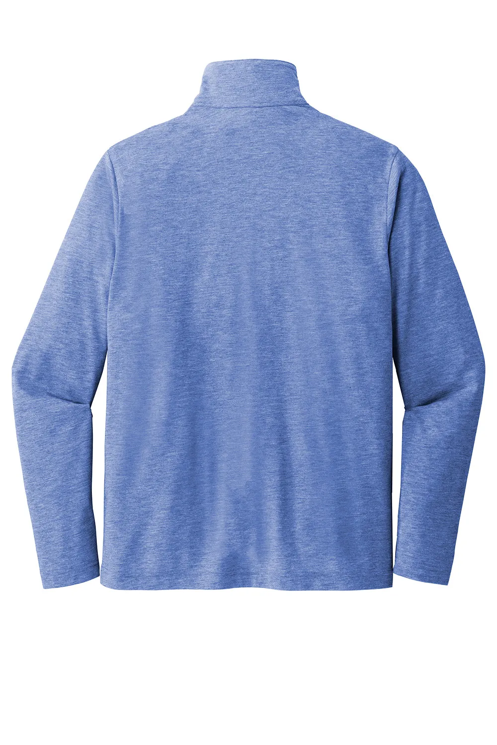 Sport-Tek Sweat-shirt Homme à col 1/4 zip respirant - Bleu royal chiné
