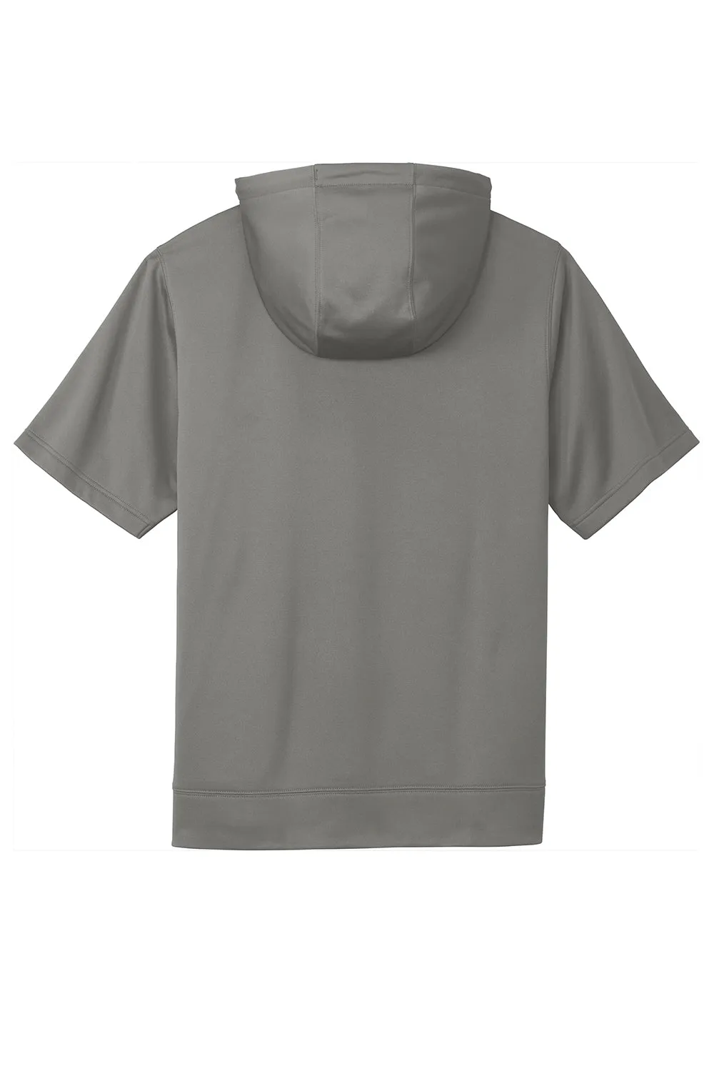 Sport-Tek Sweat à capuche pour homme à manches courtes en polaire respirante avec poche kangourou - Gris fumée foncé