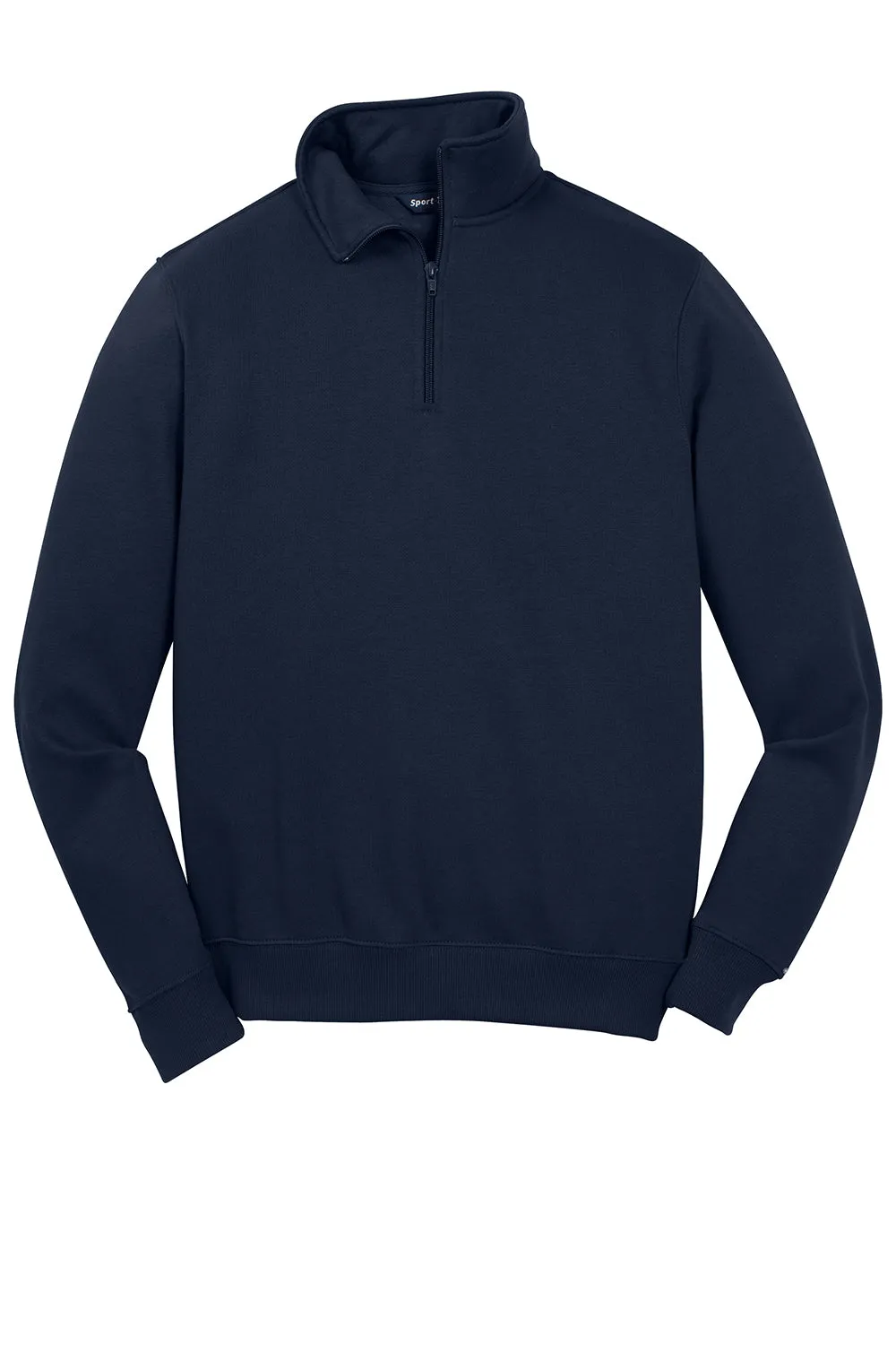 Sport-Tek Sweat-shirt Homme Résistant au Rétrécissement avec Fermeture 1/4 Zip - Bleu Marine