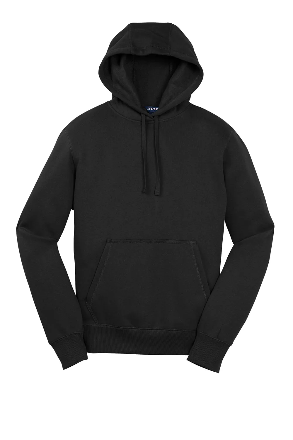 Sport-Tek Sweat à capuche pour homme en polaire anti-rétrécissement avec poche kangourou - Noir