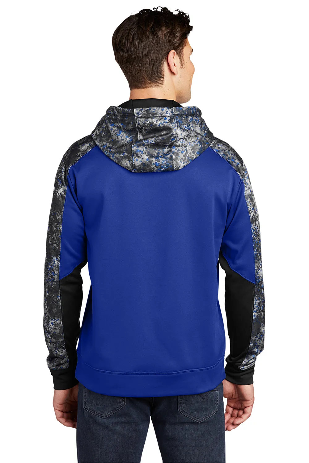 Sport-Tek Sweat à capuche pour homme en polaire technique Sport-Wick Mineral Freeze avec évacuation de l'humidité et poche kangourou - Bleu royal vrai