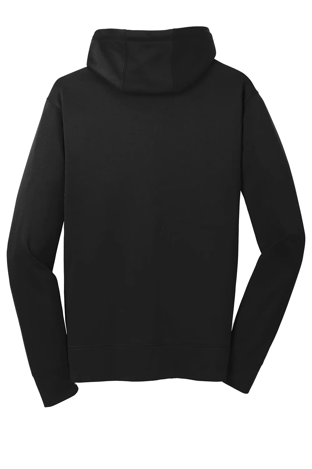 Sport-Tek Sweat à capuche homme en polaire respirant avec fermeture éclair complète et poche kangourou - Noir