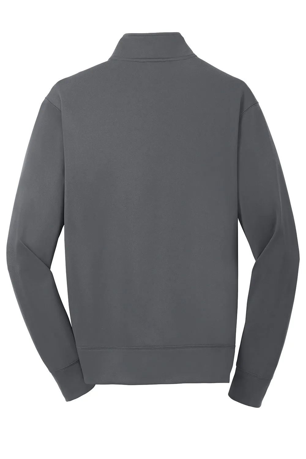 Sport-Tek Sweat à capuche homme en polaire respirante avec fermeture éclair complète et poches - Gris fumé foncé