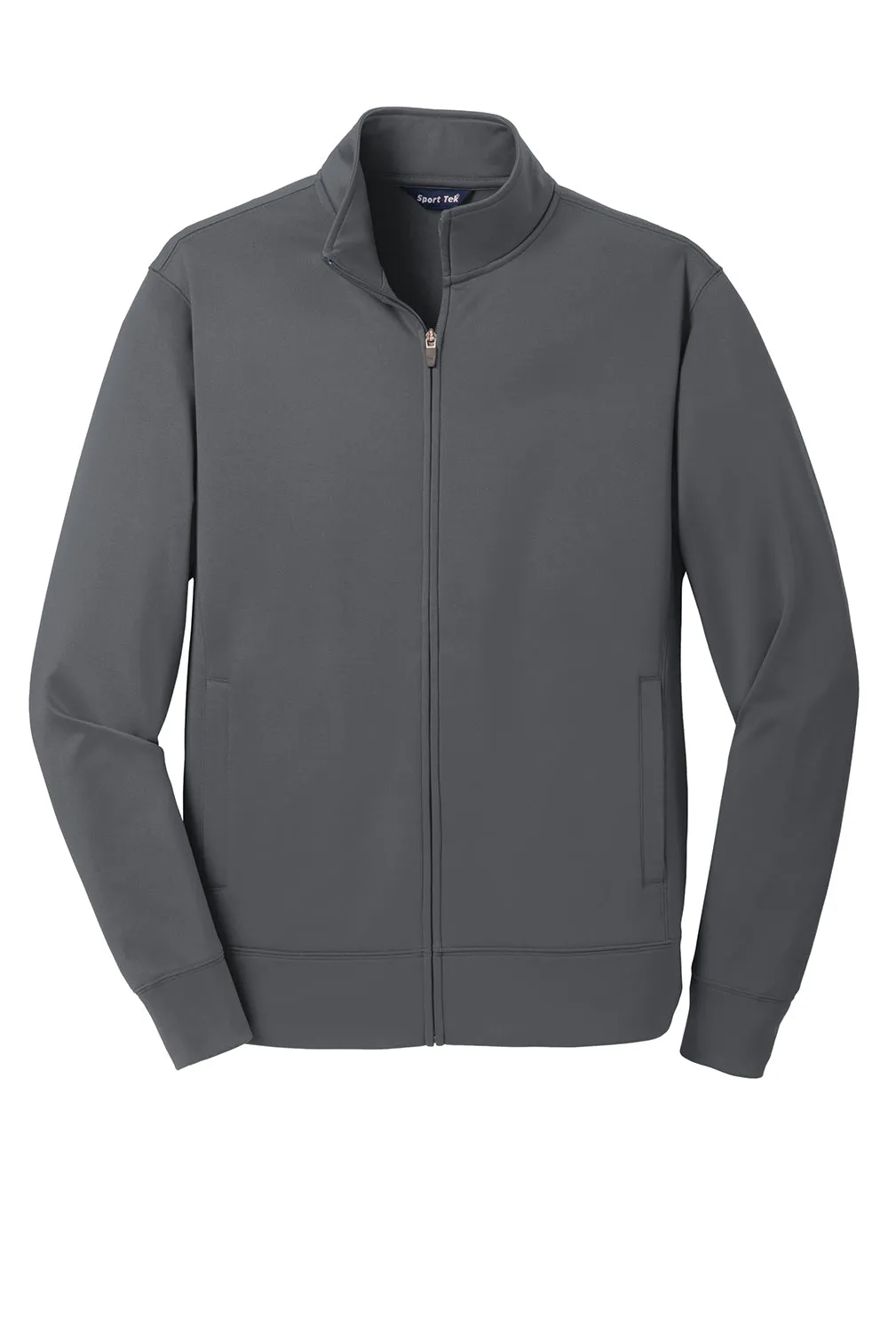 Sport-Tek Sweat à capuche homme en polaire respirante avec fermeture éclair complète et poches - Gris fumé foncé