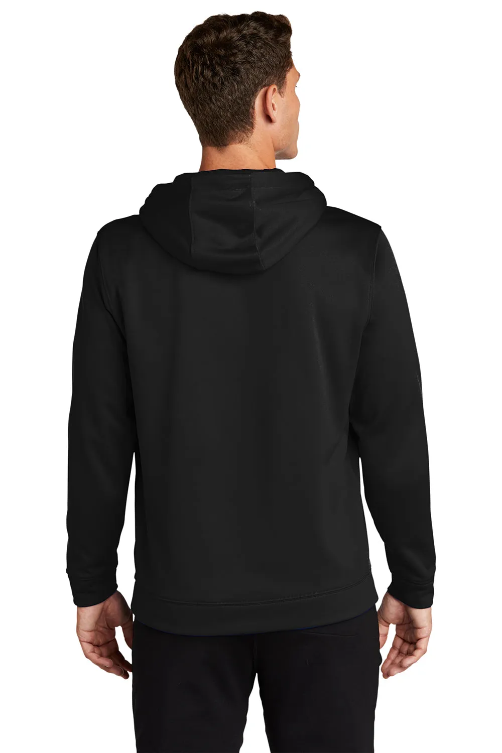Sport-Tek Sweat à capuche pour homme en polaire respirante avec poche kangourou - Noir