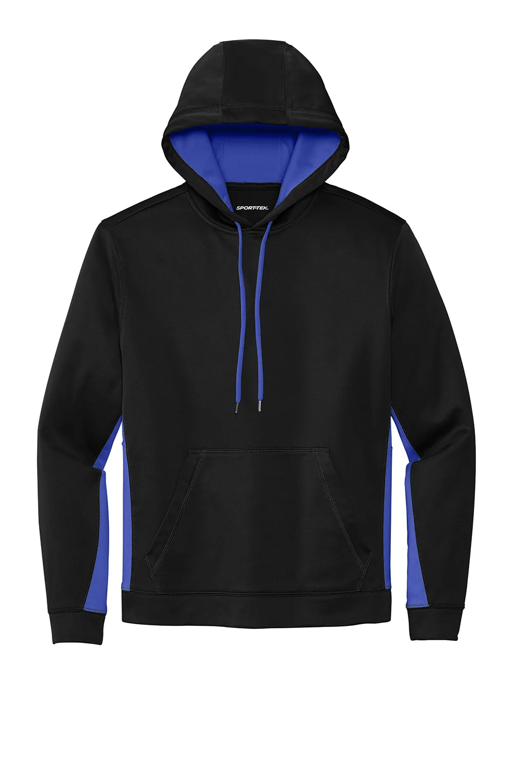 Sport-Tek Sweat à capuche pour homme en polaire respirante avec poche kangourou - Noir/Bleu royal
