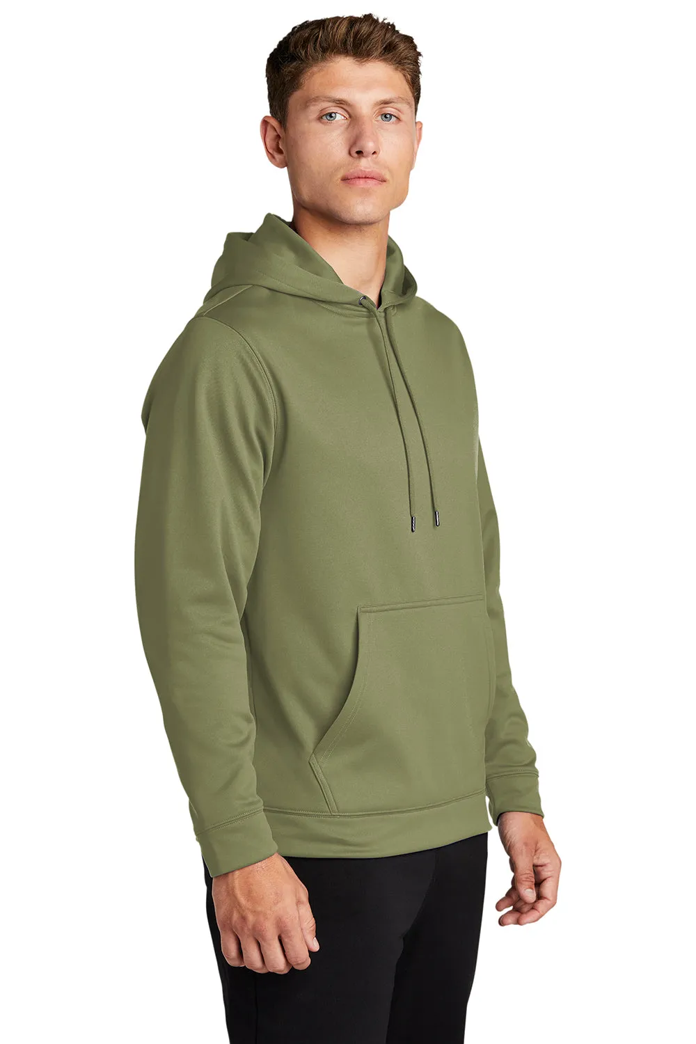 Sport-Tek Sweat à capuche pour homme en polaire respirante avec poche kangourou - Vert kaki