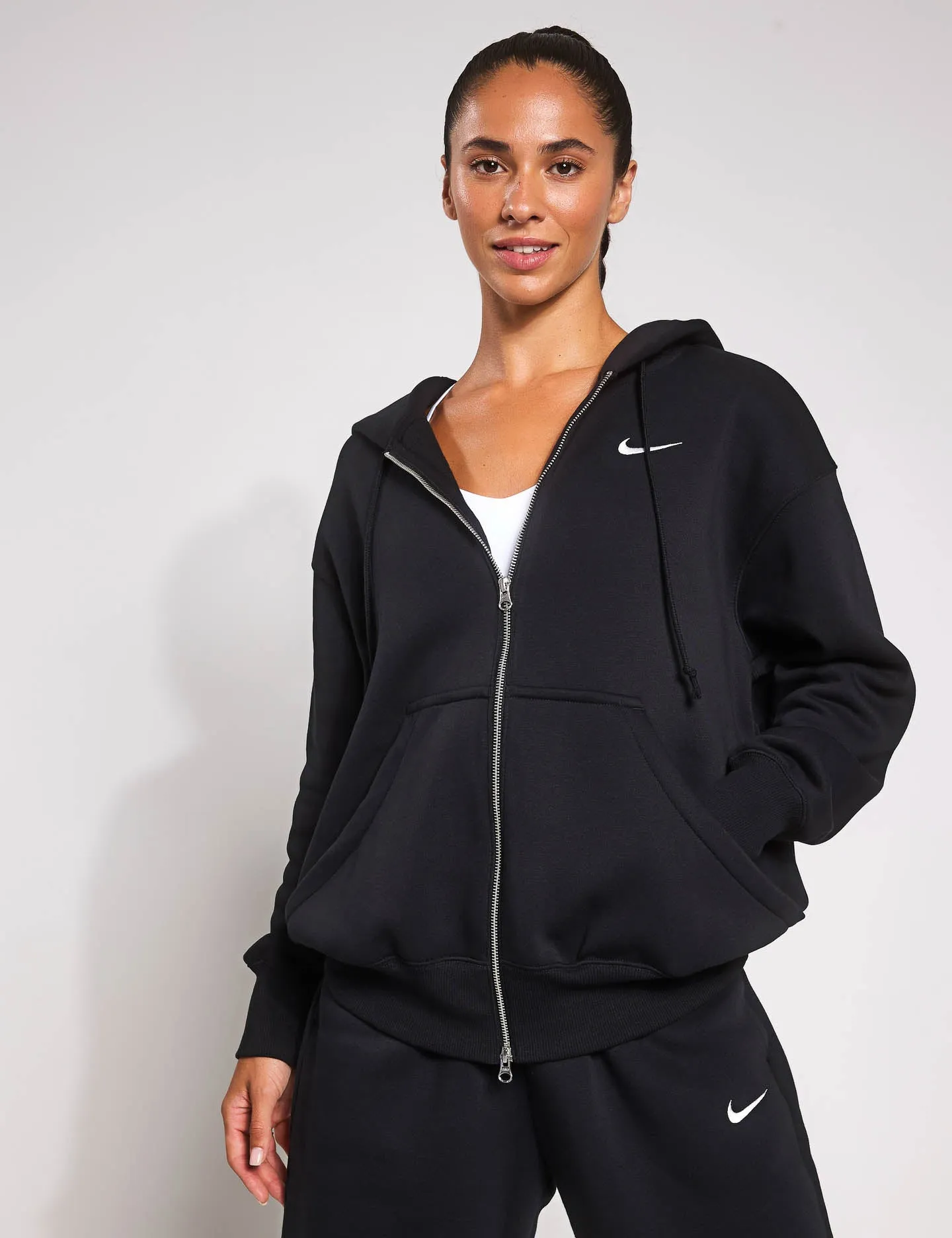 Survêtement Phoenix en polaire à capuche oversize - Noir/Beige