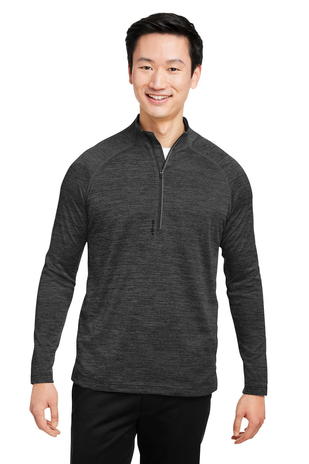 Spyder Sweat-shirt Homme à 1/4 de zip avec poches - Noir