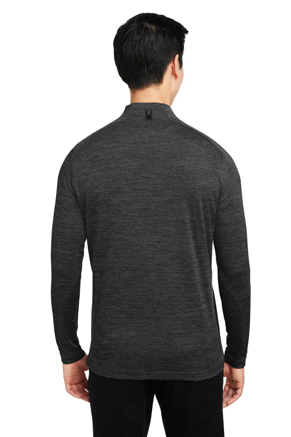 Spyder Sweat-shirt Homme à 1/4 de zip avec poches - Noir