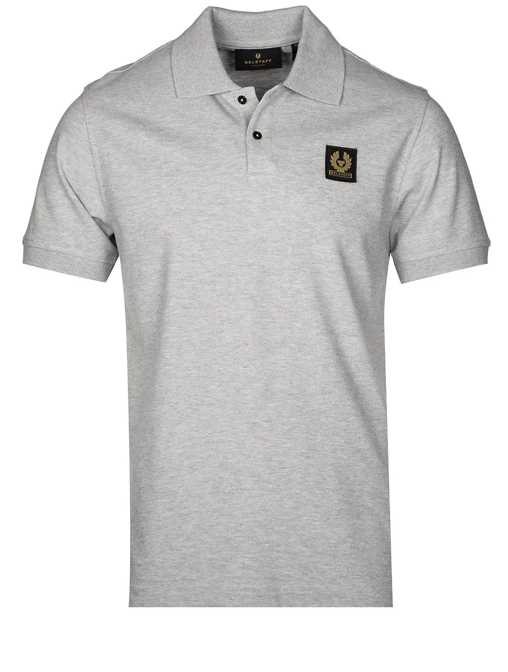 Polo S/S avec patch gris mélangé