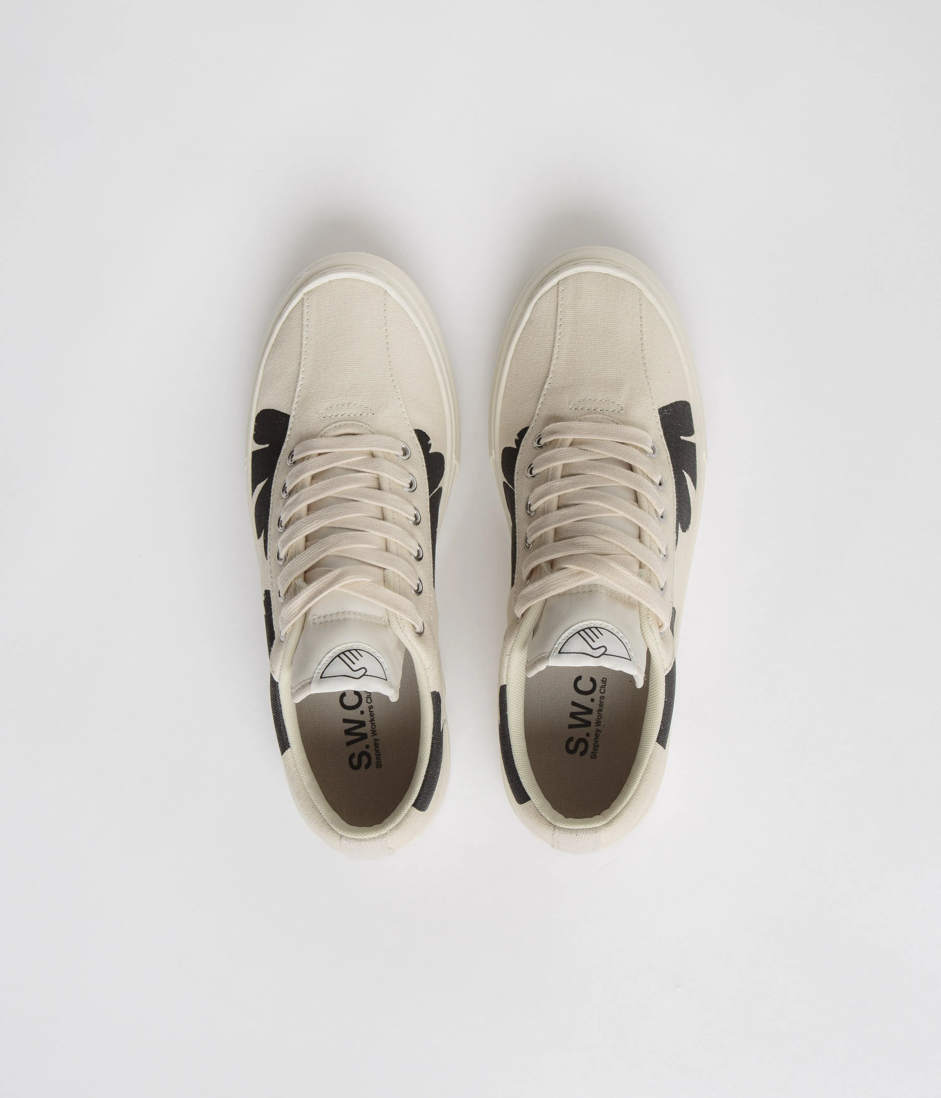 Stepney Workers Club Chaussures Dellow Cupsole Shroom Hands - Écru / Noir Stepney Workers Club