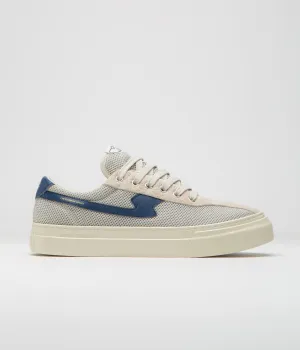 Stepney Workers Club Dellow S-Strike Cup Tennis Mesh Shoes - Ecru / Blue Stepney Workers Club Shoes