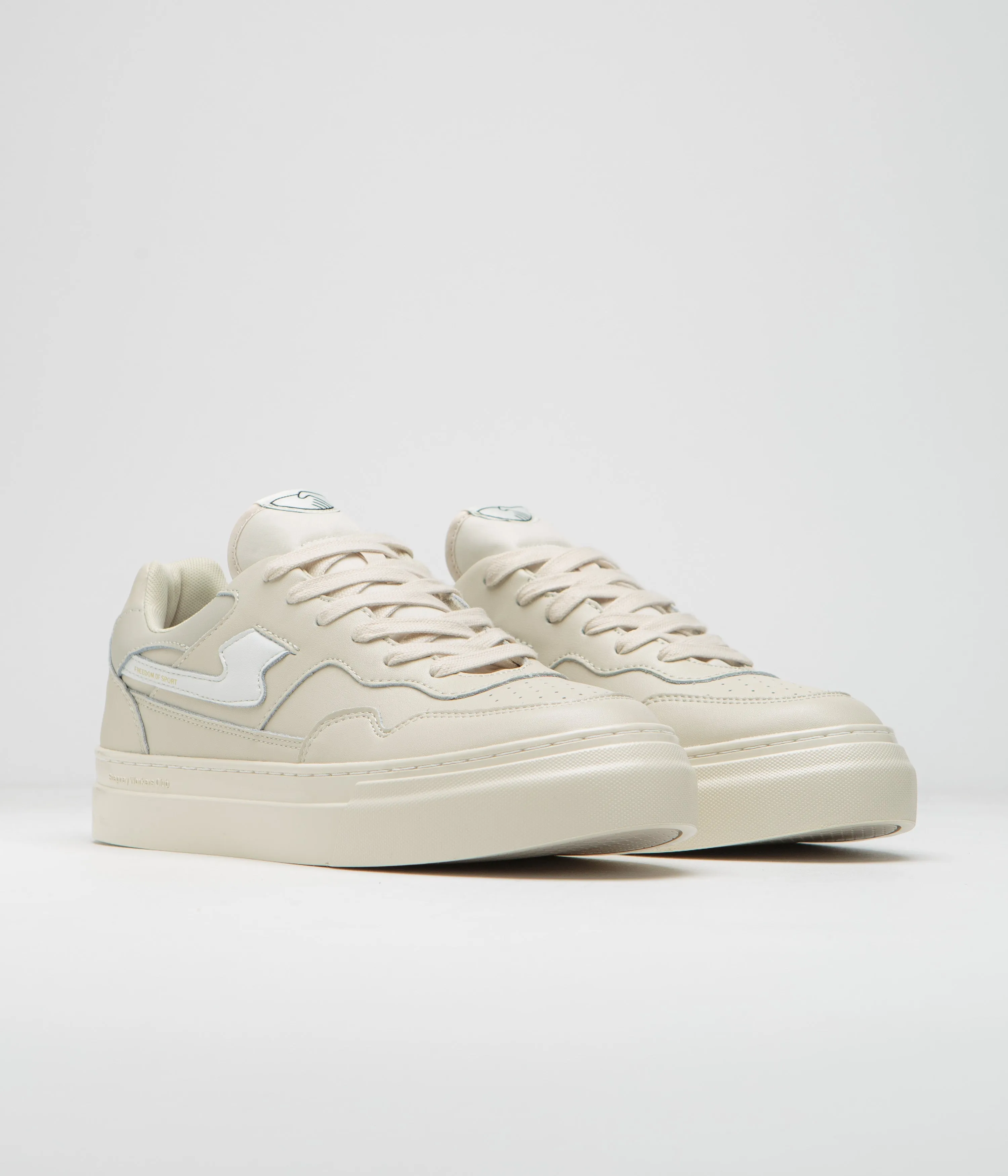 Stepney Workers Club Chaussures en cuir Pearl S-Strike - Écru / Blanc Stepney Workers Club