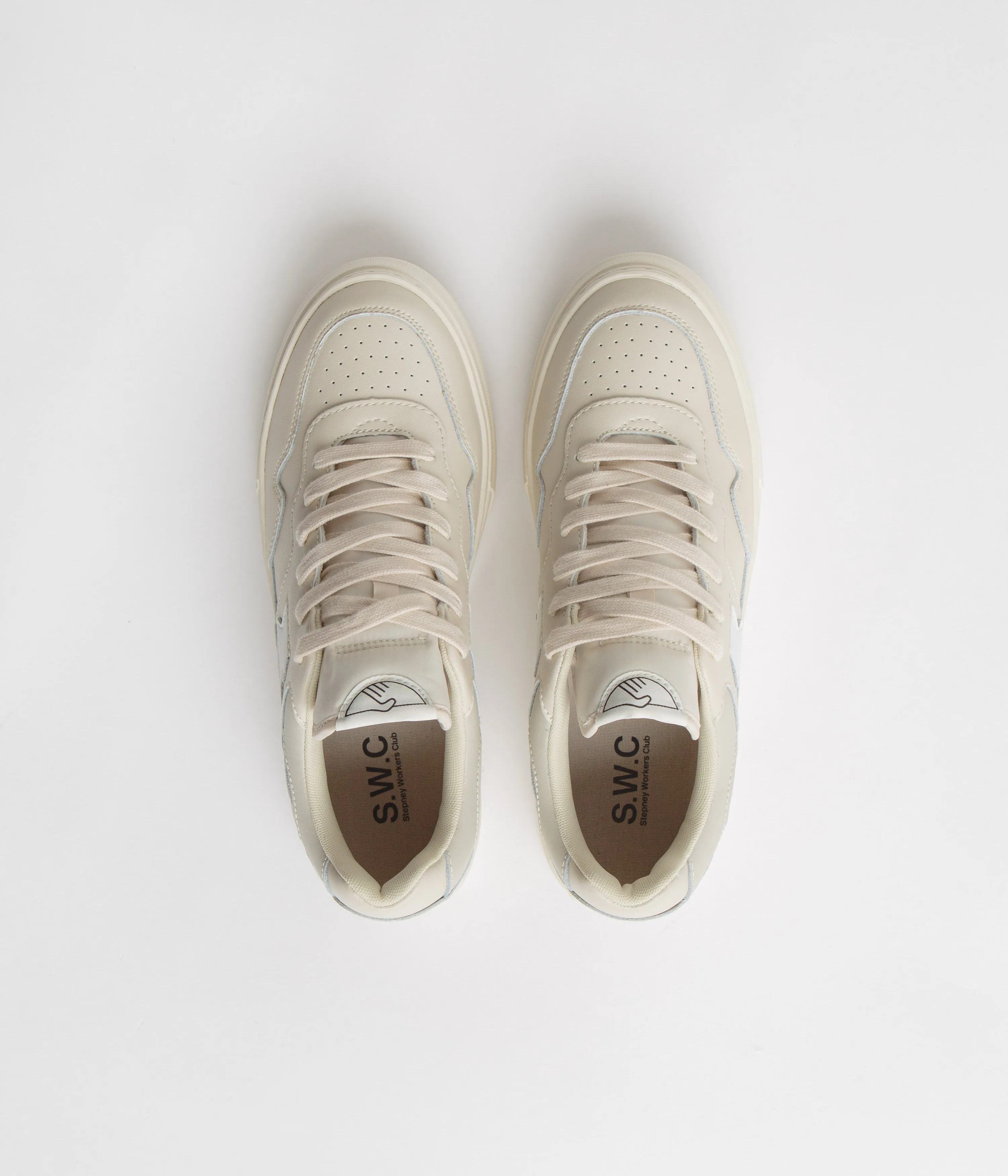 Stepney Workers Club Chaussures en cuir Pearl S-Strike - Écru / Blanc Stepney Workers Club
