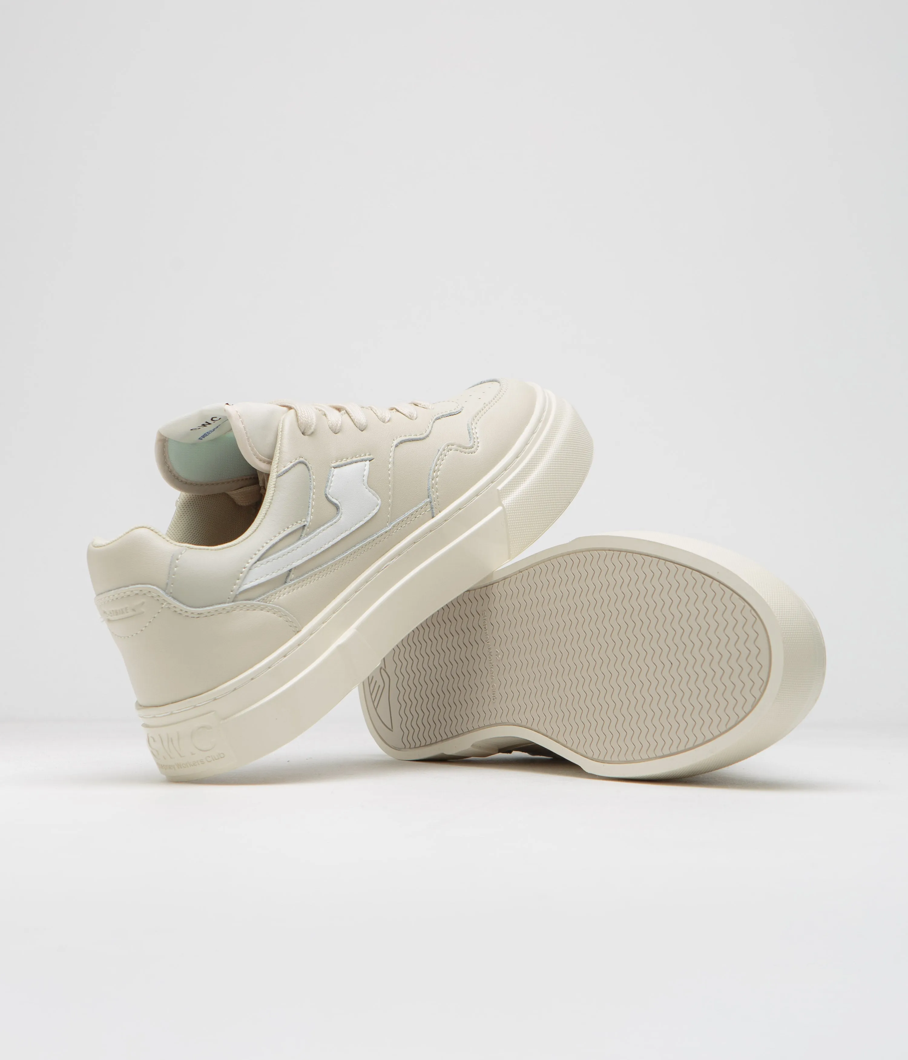 Stepney Workers Club Chaussures en cuir Pearl S-Strike - Écru / Blanc Stepney Workers Club