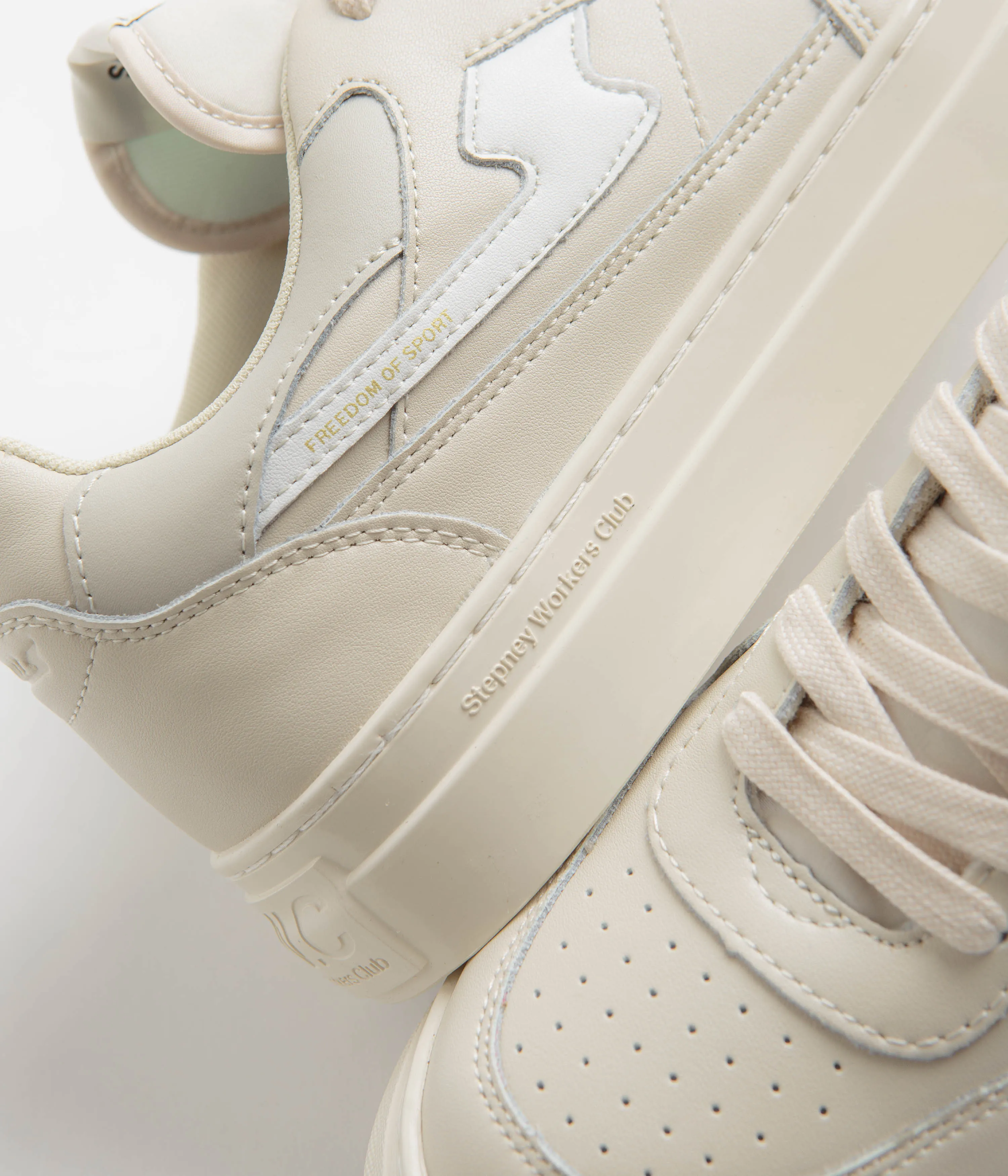 Stepney Workers Club Chaussures en cuir Pearl S-Strike - Écru / Blanc Stepney Workers Club