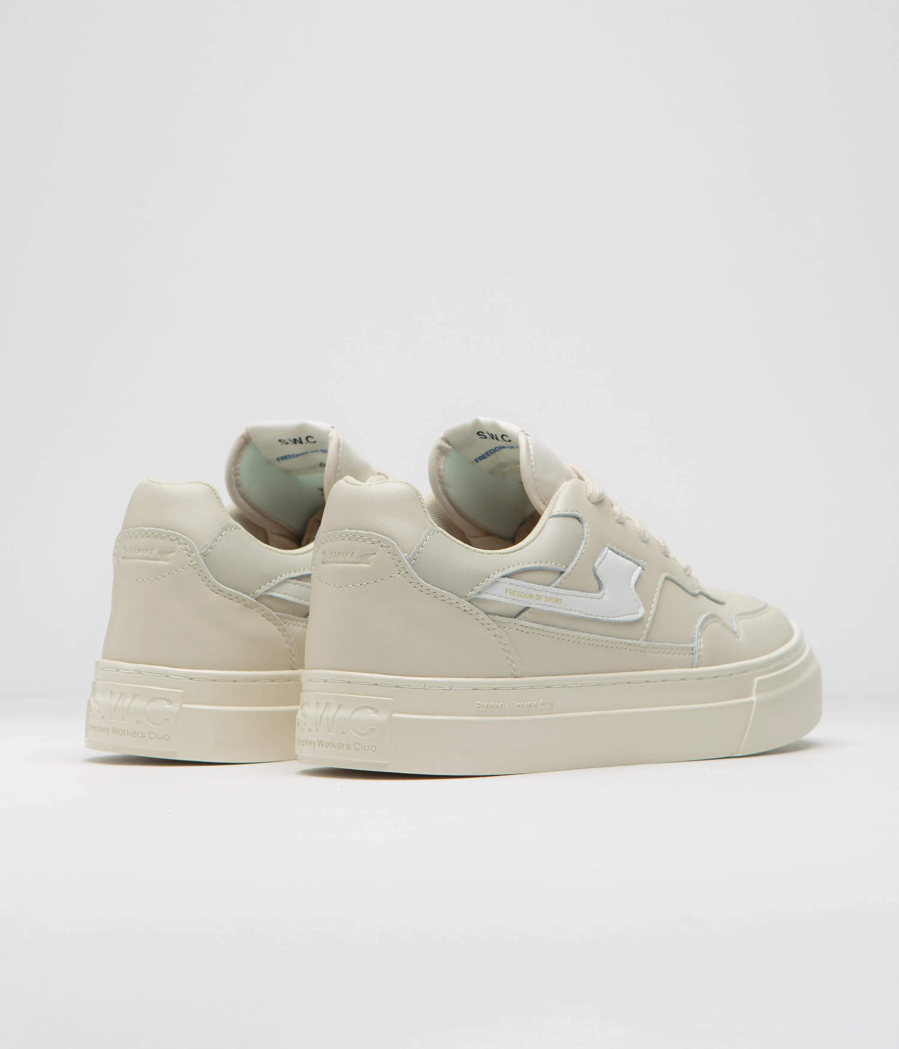 Stepney Workers Club Chaussures en cuir Pearl S-Strike - Écru / Blanc Stepney Workers Club