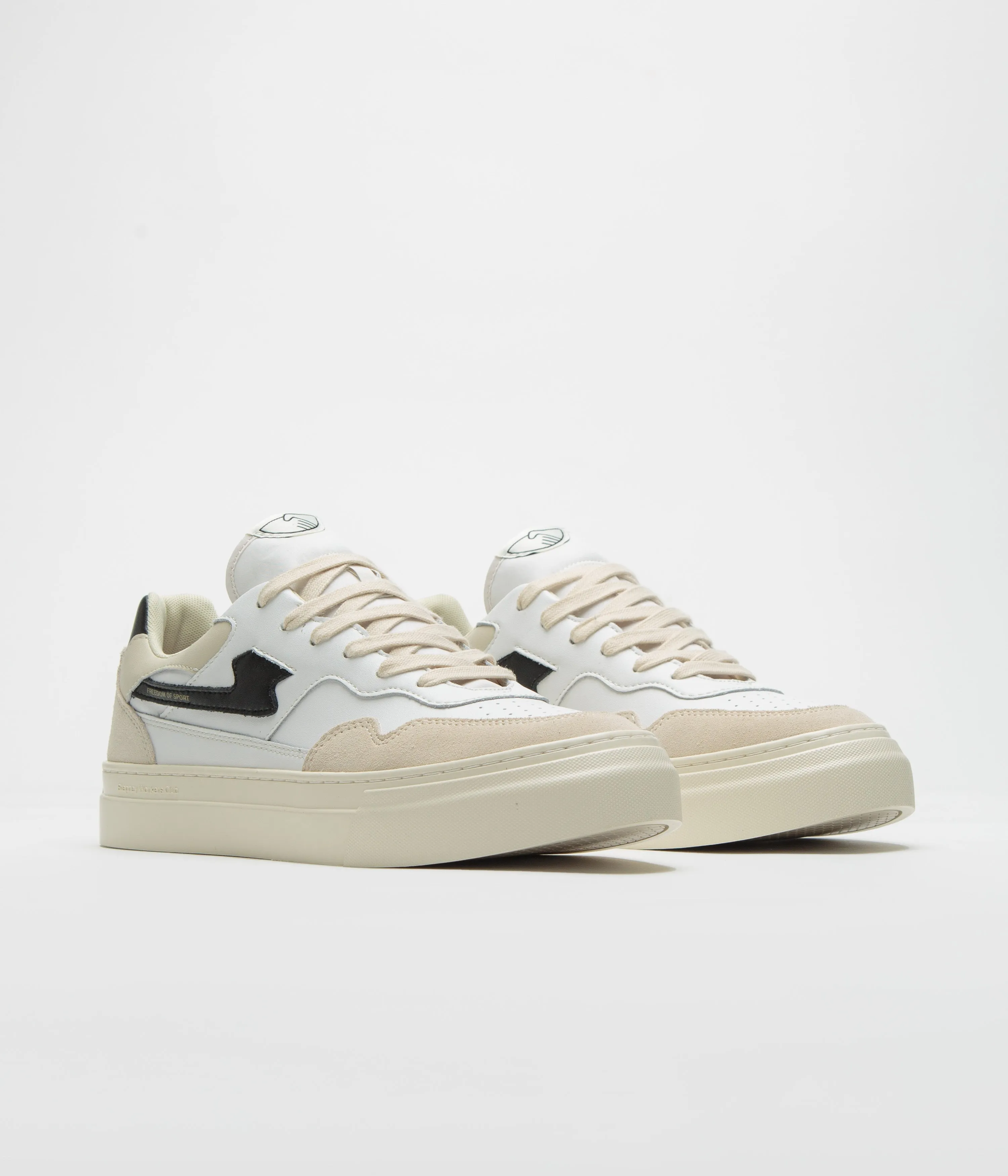 Stepney Workers Club Chaussures en cuir Pearl S-Strike - Chaussures Stepney Workers Club Noir Printemps