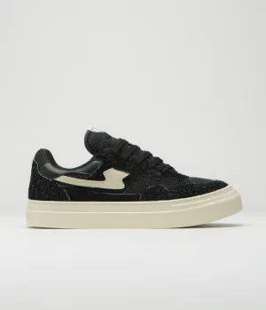 Stepney Workers Club Pearl S-Strike Raw Suede Shoes - Black Stepney Workers Club Shoes