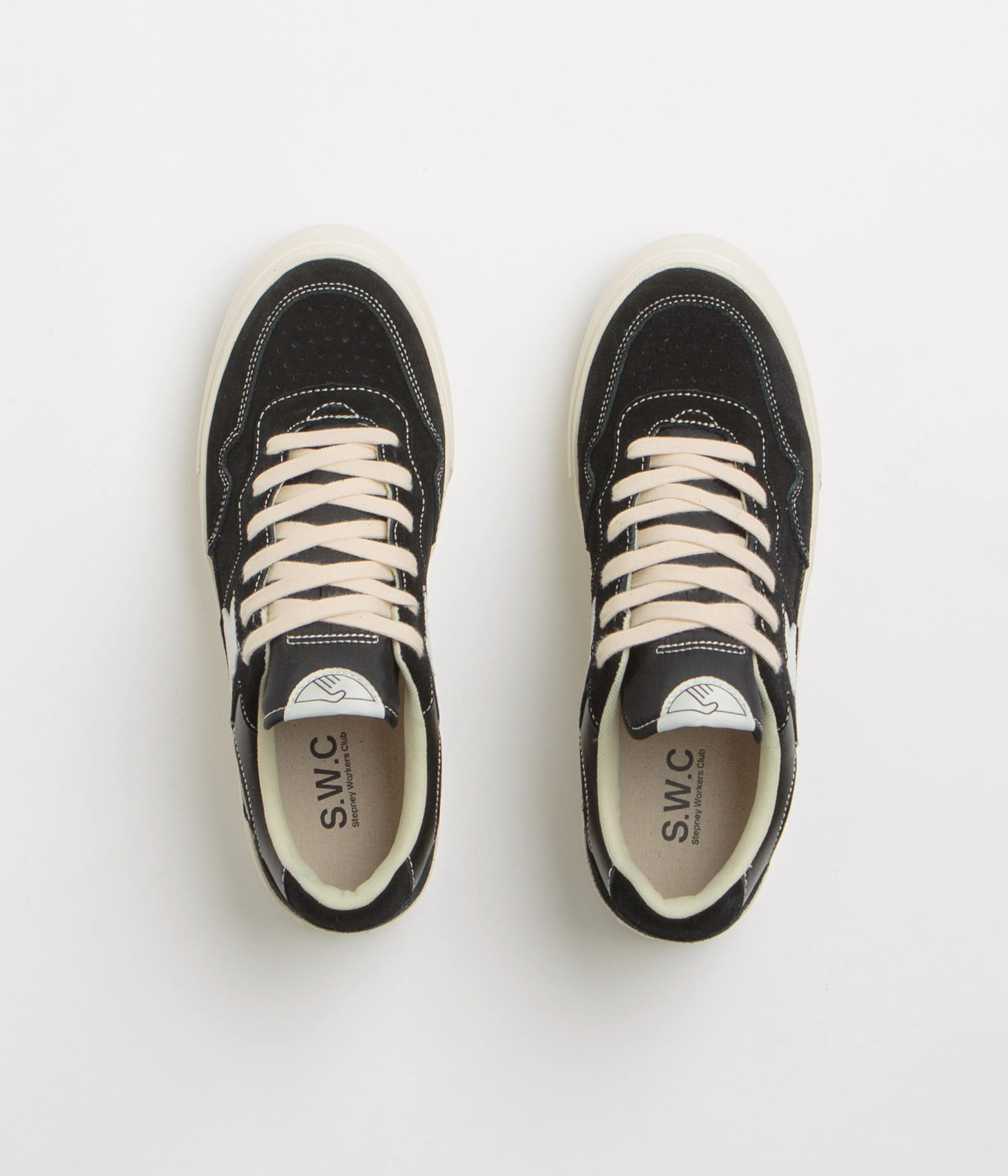 Stepney Workers Club Chaussures en daim Pearl S-Strike - Noir / Blanc Stepney Workers Club