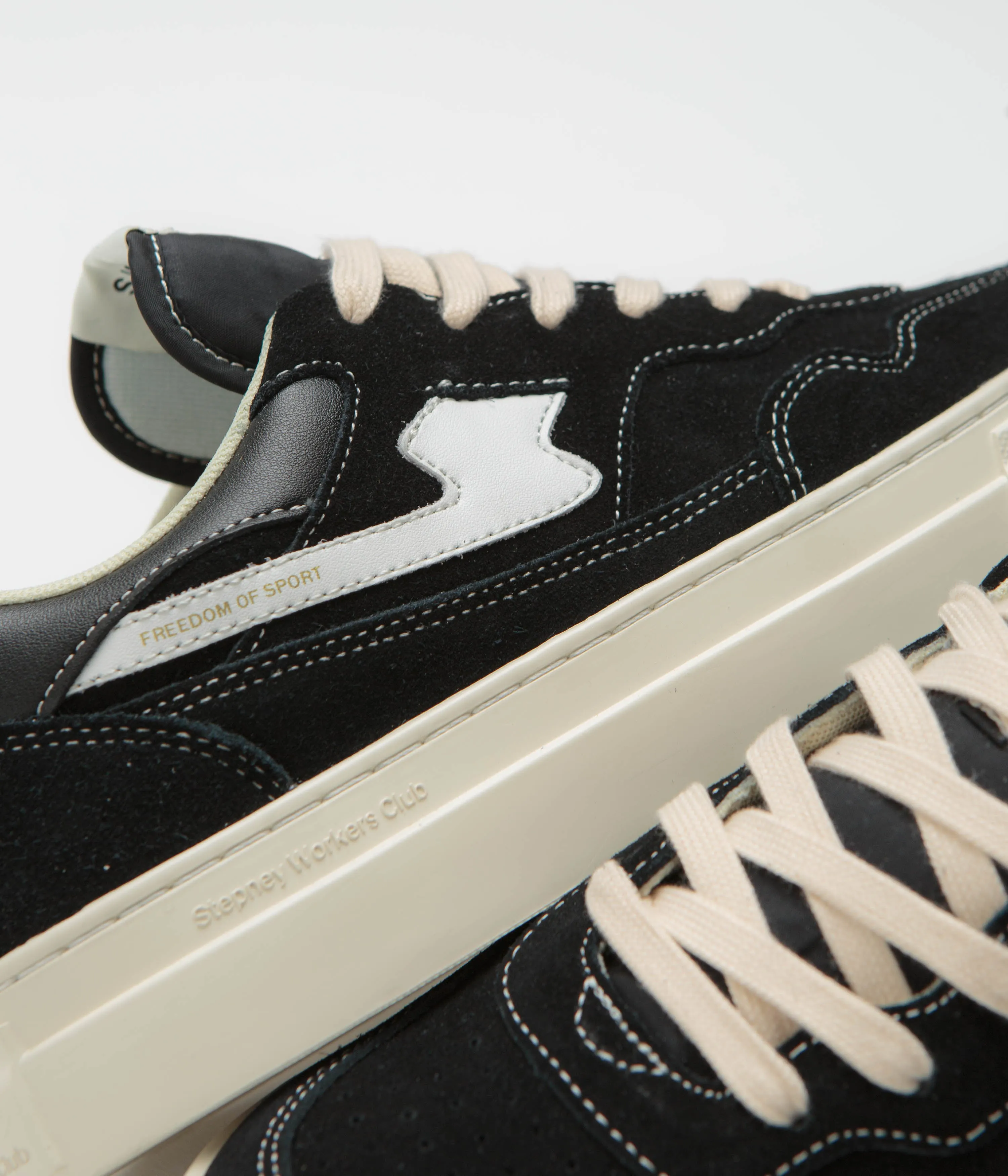 Stepney Workers Club Chaussures en daim Pearl S-Strike - Noir / Blanc Stepney Workers Club