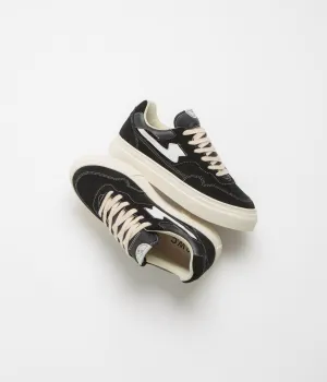 Stepney Workers Club Pearl S-Strike Suede Shoes - Black / White Stepney Workers Club Shoes