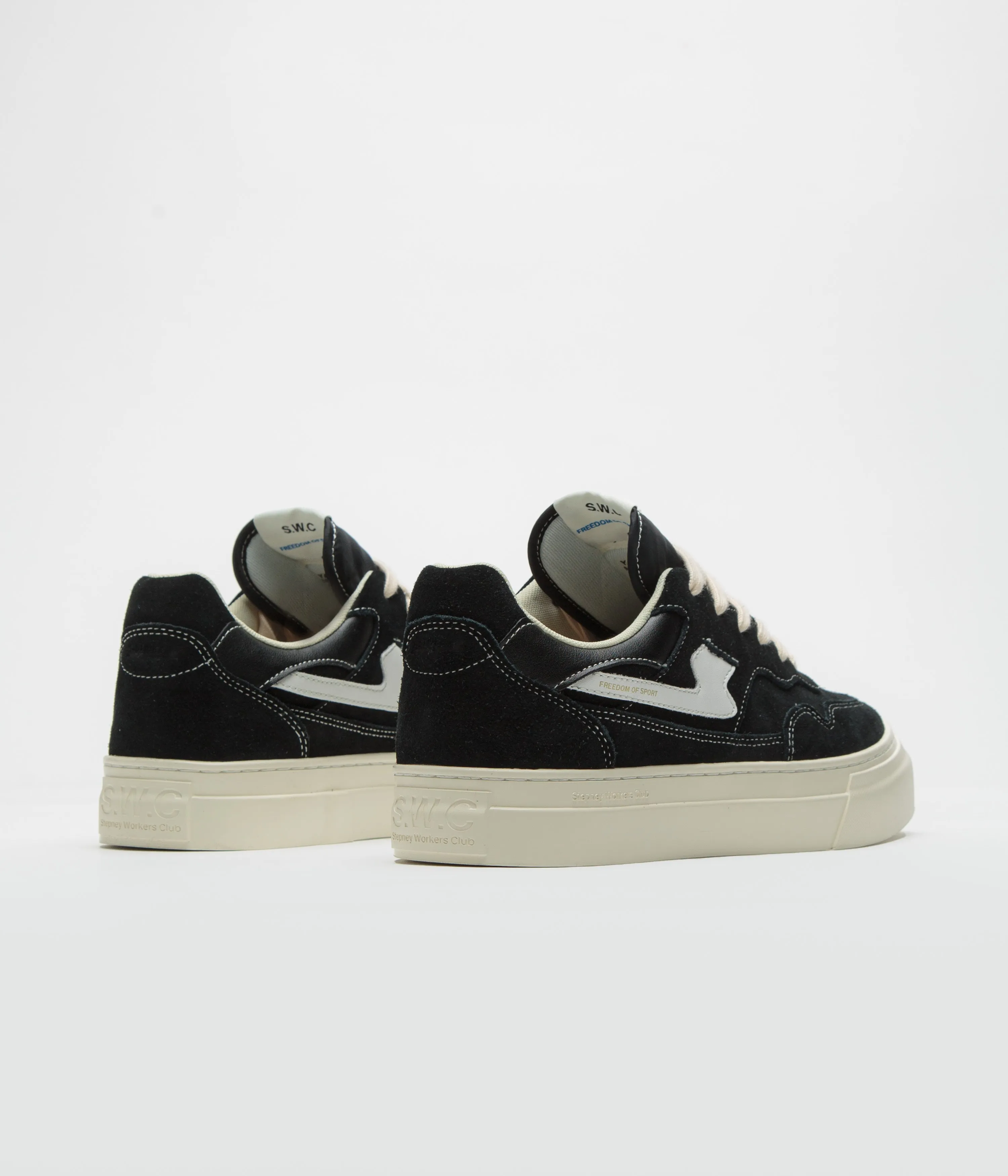 Stepney Workers Club Chaussures en daim Pearl S-Strike - Noir / Blanc Stepney Workers Club